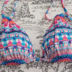 La Blanca Multi-Color Adjustable Bikini Top Size 10 NWT
